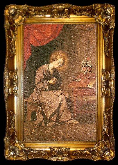 framed  Francisco de Zurbaran child of the thorn, ta009-2
